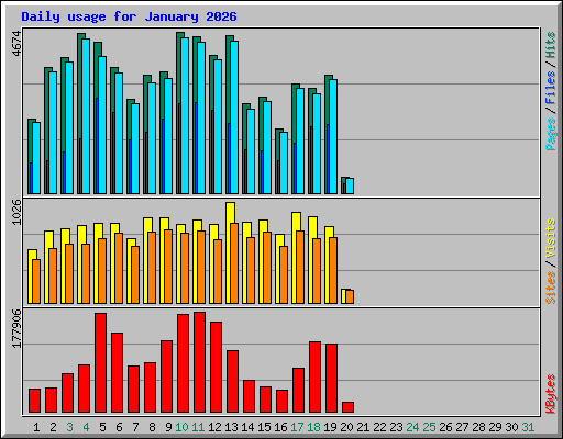 Daily usage for January 2026