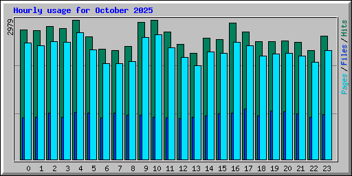 Hourly usage for October 2025